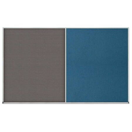 United Visual Products Double Door Radius Corkboard, 42"x32", Hea UV70125RC-BLACK-DRKSPR